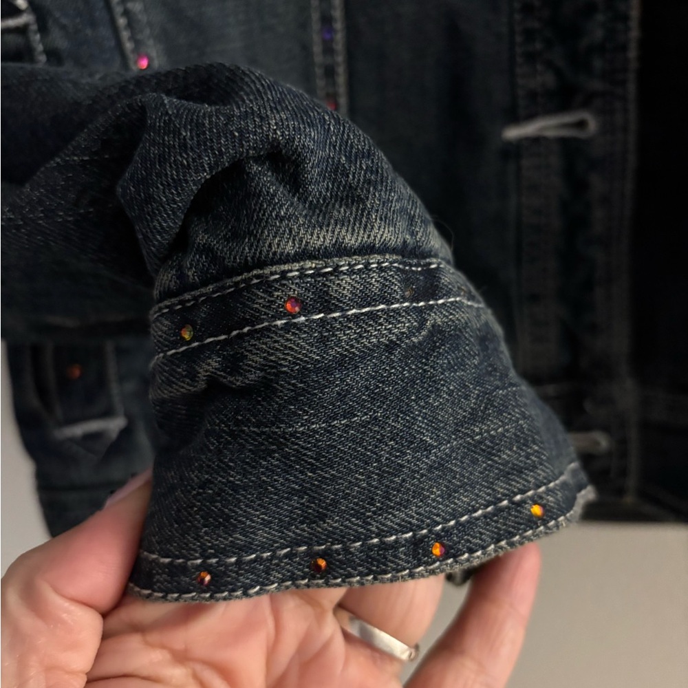 Vintage Wrangler Denim Coat with bling size Medium - Picture 7 of 8